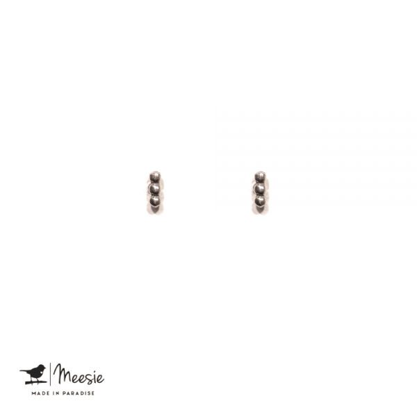 Oorbellen Studs Bar Dots zilver - 3 sets Oorbellen Studs Bar Dots zilver - 3 sets
