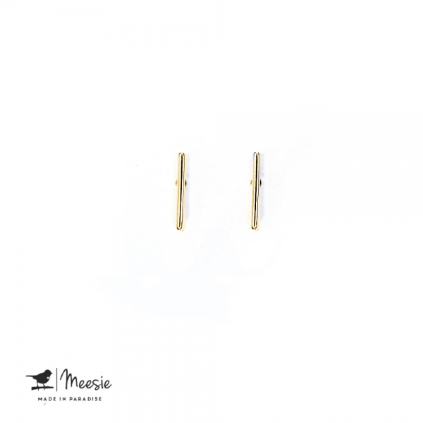 Oorbellen Studs Bars Staafjes goud op zilver - 3 sets Oorbellen Studs Bars Staafjes goud op zilver - 3 sets
