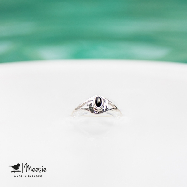 Ring Empress Onyx edelsteen zilver - 3 stuks Ring Empress Onyx edelsteen zilver - 3 stuks