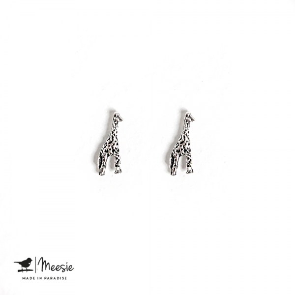 Oorbellen Studs giraf zilver - 3 sets Oorbellen Studs giraf zilver - 3 sets