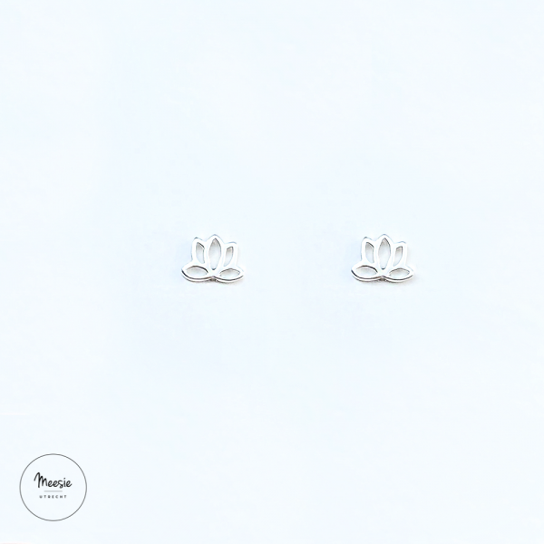 Studs: Lotus zilver - 3 paar Studs: Lotus zilver - 3 paar