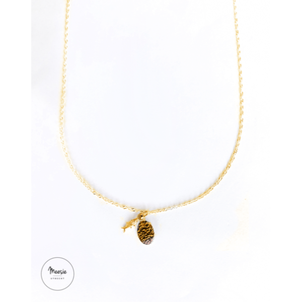 Ketting: Vis goud op zilver - 3 kettingen Ketting: Vis goud op zilver - 3 kettingen