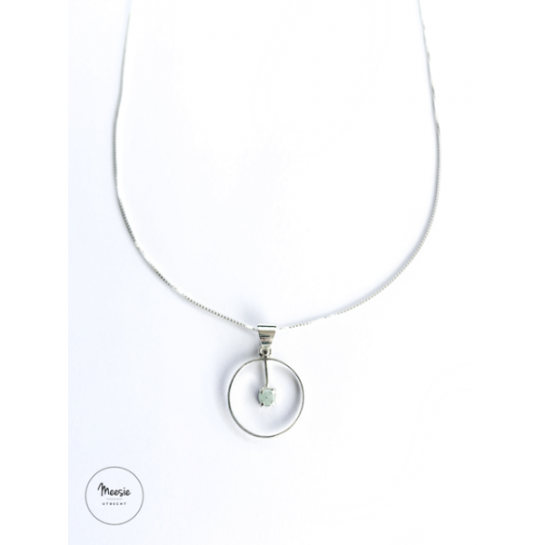 Ketting: Aquamarijn zilver - 3 Kettingen Ketting: Aquamarijn zilver - 3 Kettingen