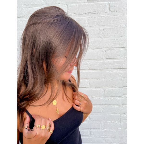 Ketting: Handlezer goud op zilver - 3 kettingen Ketting: Handlezer goud op zilver - 3 kettingen