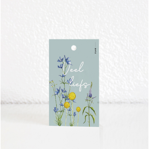 Gift tag Flowers - 20 pieces