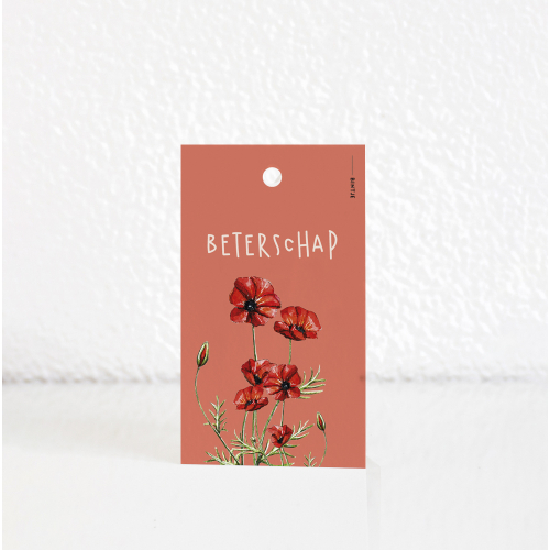 Gift tag Poppy - 20 pieces