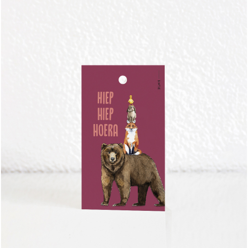 Cadeaukaartjes Stapel dieren - 20 stuks