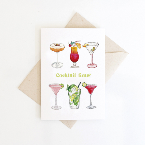 Dubbele kaart Cocktails 10 st.