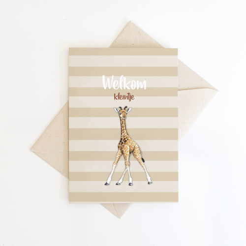 Greeting card Baby giraffe - 10 pieces