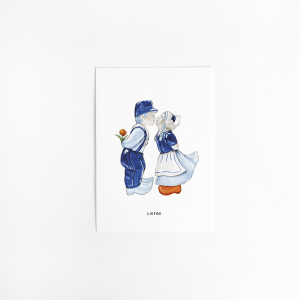 Postcard NL Kussend paartje - 10 pieces