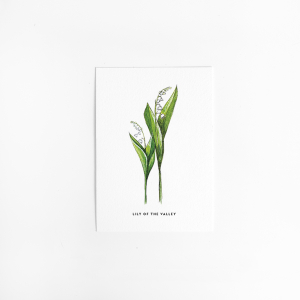 Postcard Flower Lily of the valley - 10 pieces