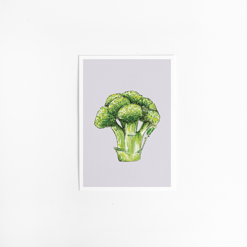 Postcard Food Broccoli - 9 pieces