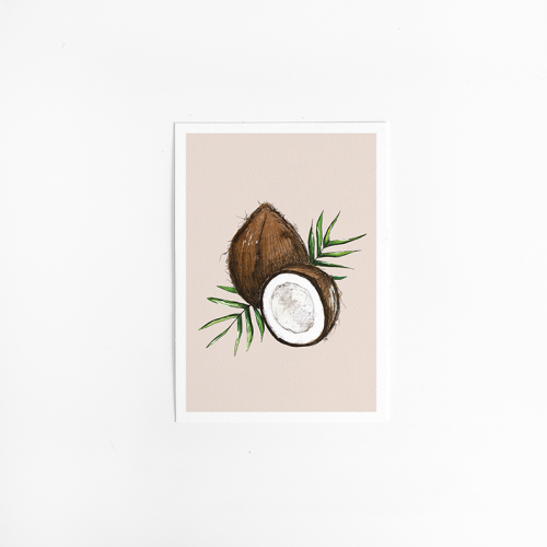 Postcard Food coconut - 10 pieces