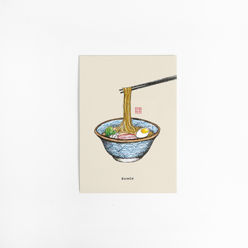 Postcard Food Asia Ramen - 10 pieces