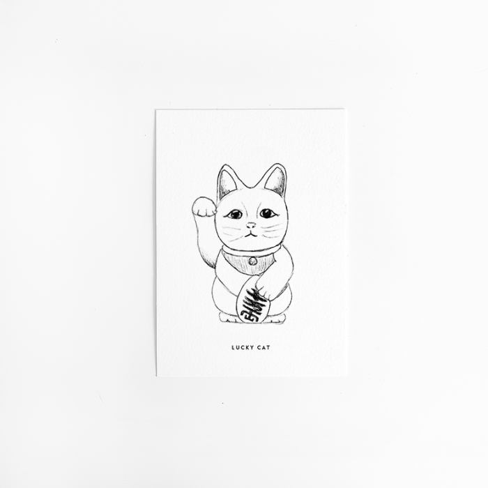 Postcard Lucky cat - 10 pieces