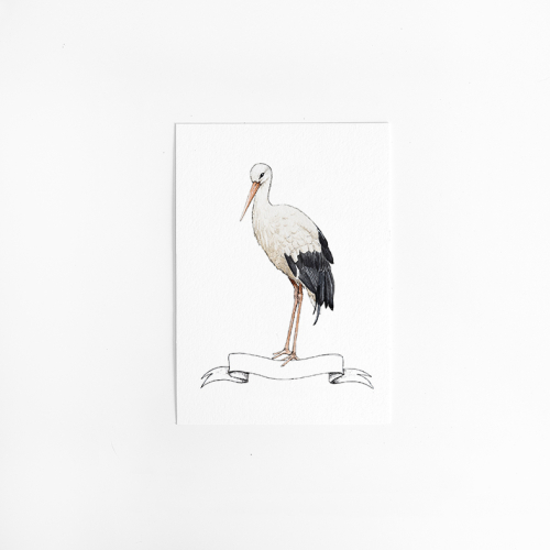 Postcard Stork - 10 pieces