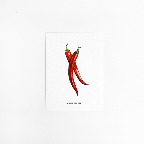 Postcard Chili peppers - 10 pieces