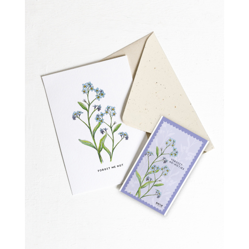 Card with seeds forgot me not - 10 pieces - Pre order