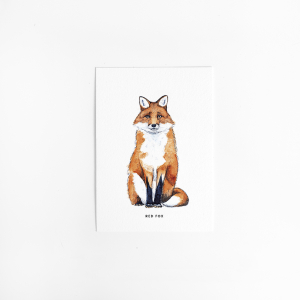 Postcard Fox - 10 pieces