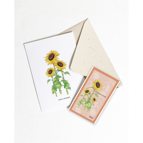 Card with seeds Sunflower- 10 pieces - Pre order