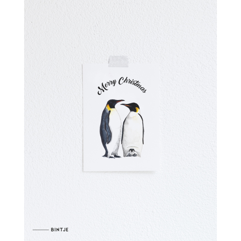 A. Kaart Kerst Pinguins 10 st.