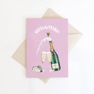 Greeting card Champaign - 10 pieces