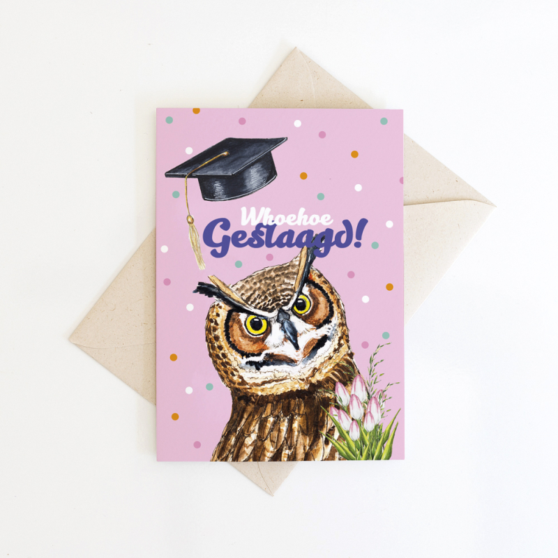 Folded card Geslaagd - 10 pieces