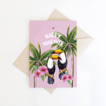 Folded card Toecan - 10 pieces