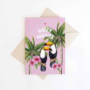 Folded card Toecan - 10 pieces