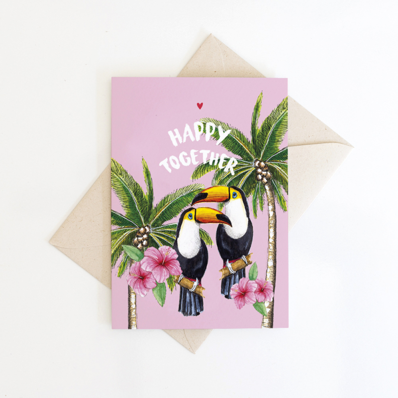 Folded card Toecan - 10 pieces