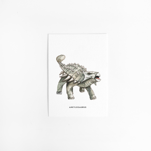 Postcard Dino ankylosaurus - 10 pieces