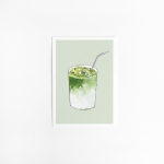 Postcard Matcha Latte  - 10 pieces