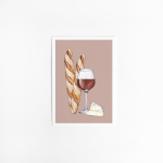 Postcard Food Wine - 10 pieces