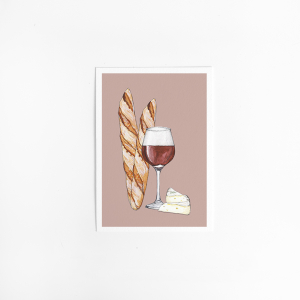 Postcard Food Wine - 10 pieces