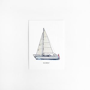 Postcard Sailboat - 10 pieces