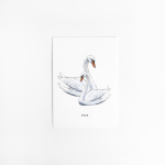 Postcard Swan - 10 pieces