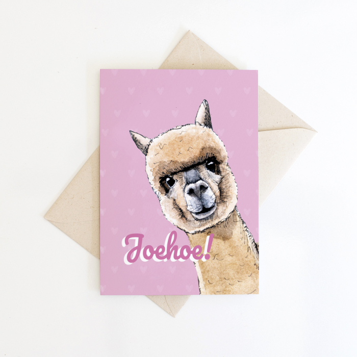 Greeting card Alpaca - 10 pieces