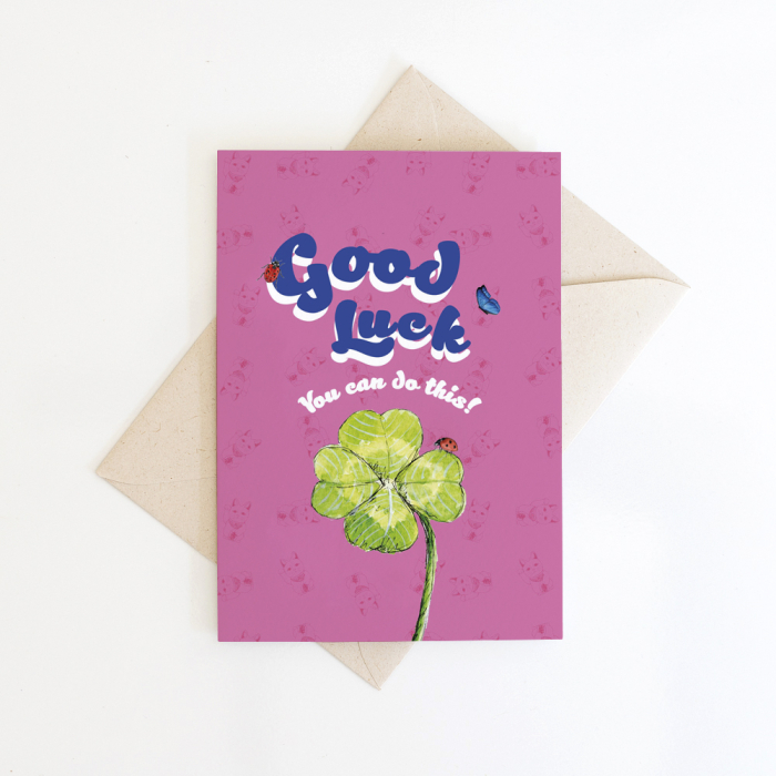 Folded card Good luck - 10 pieces