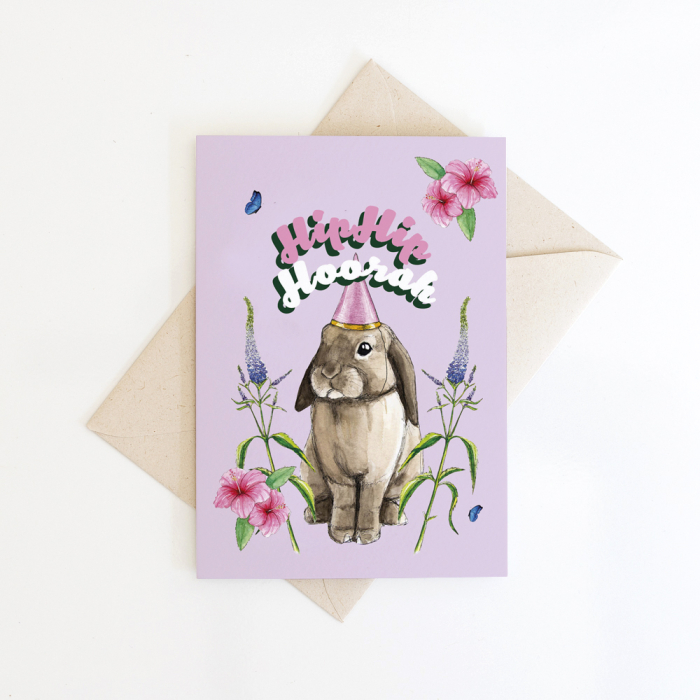 Greeting card Rabbit - 10 pieces