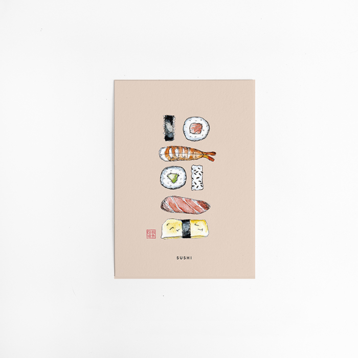 Postcard Food Asia Sushi - 10 pieces Postcard Food Asia Sushi - 10 pieces