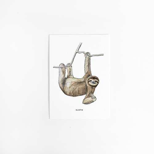 Postcard Sloth - 10 pieces