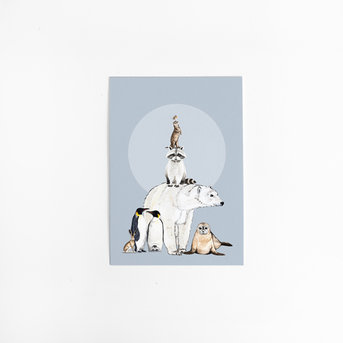 Postcard Stack Winter Animals - 10 pieces