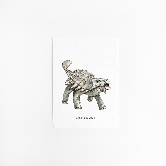 C. Kaart Dino ankylosaurus 10 st.