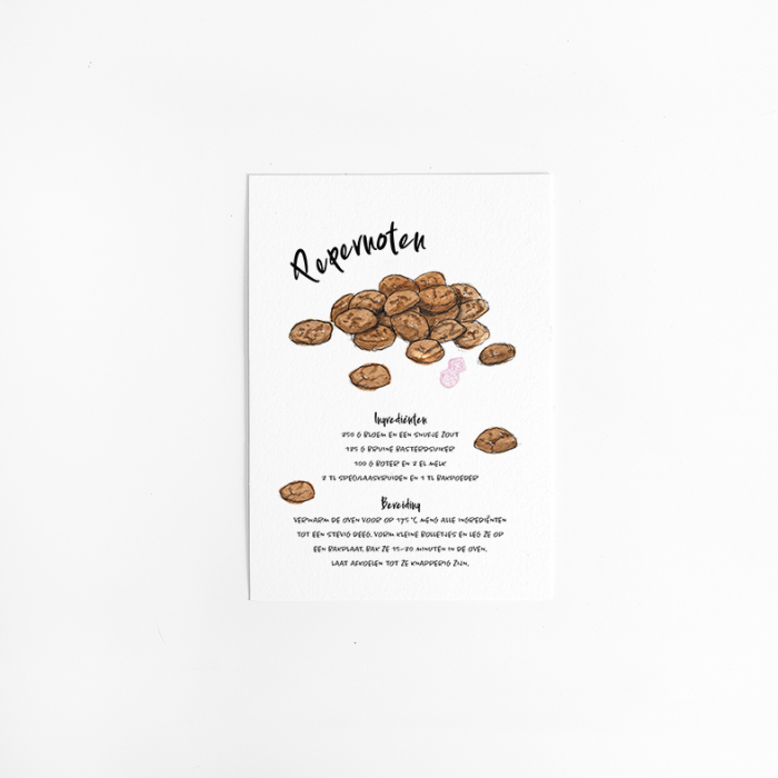 Postcard Food Pepernuts - 10 pieces