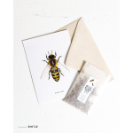 E. Kaart met bloemenzaadjes  Bij 10 st.