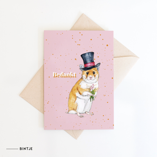 Greeting card Hamster - 10 pieces