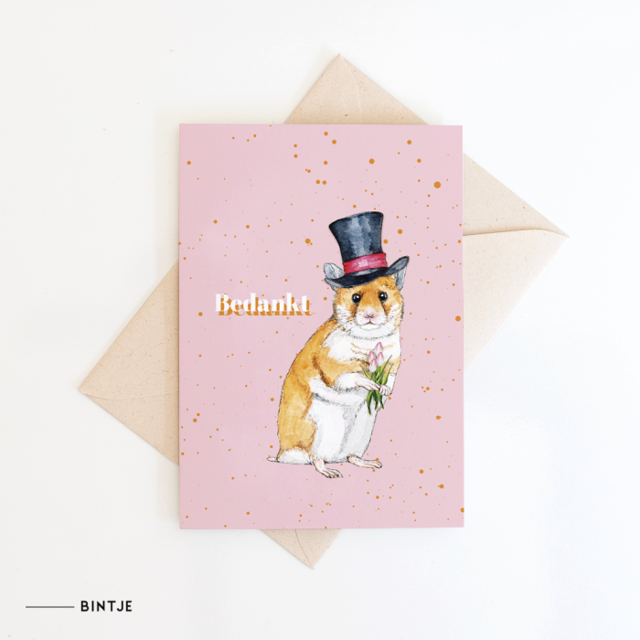 Greeting card Hamster - 10 pieces