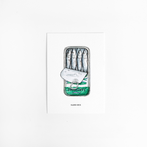 Postcard Sardines - 10 pieces