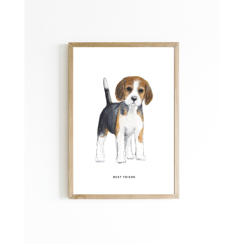 Mini poster Dog Beagle 15x20 6 st.