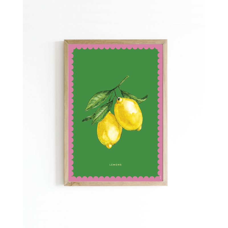 Poster Color Lemons A4
